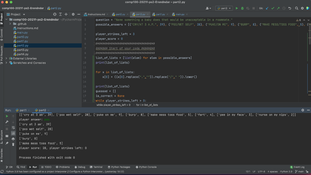 Solved Hello I have a python program which is supposed to | Chegg.com