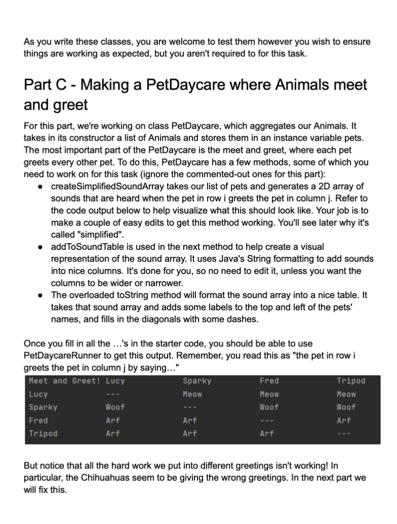 Solved I need all part A,B,C, and D done in only Java! I | Chegg.com