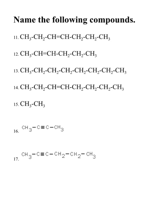 30 Organic Chemistry Nomenclature Worksheet With Answers - support