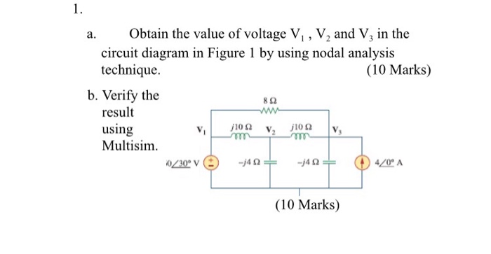 Obtain the value of voltage Vi, V2 and V, in the a. | Chegg.com