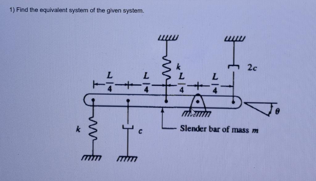 Solved 1) Find the equivalent system of the given system. | Chegg.com