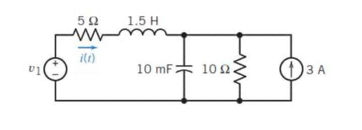 Solved Find the value of i (t), when v1 = 10cos (10t) V | Chegg.com