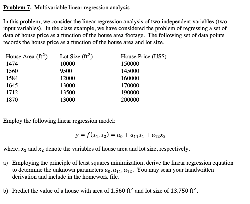 problem solving regression analysis