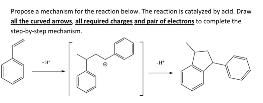 Solved Propose a mechanism for the reaction below. The | Chegg.com