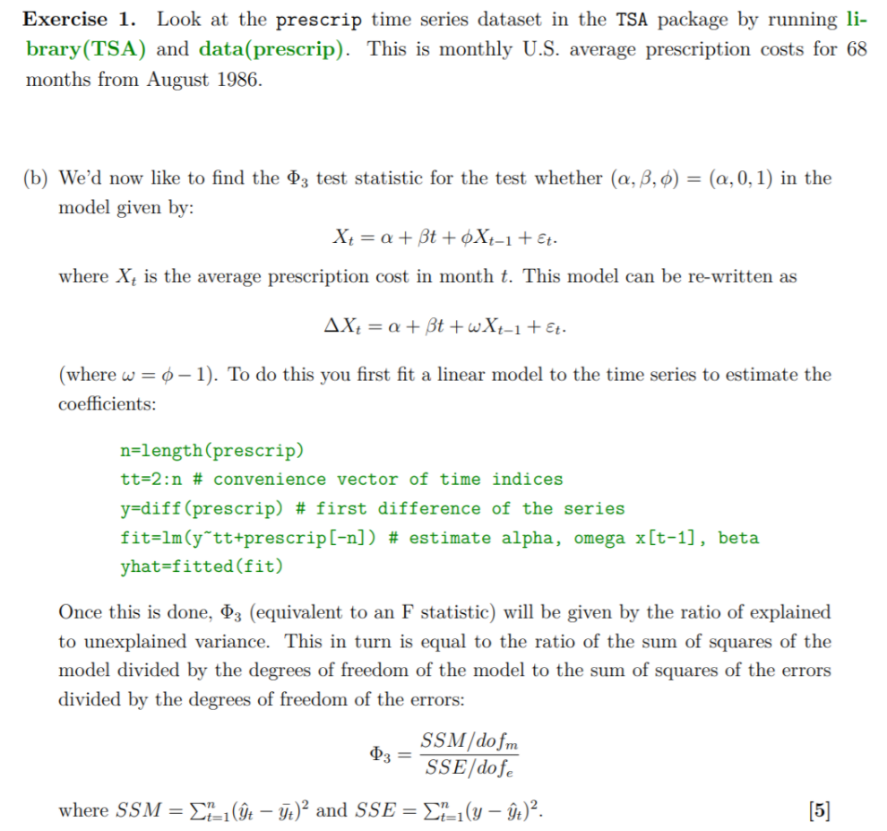 Solved This Is To Be Done In R The Data Set Is In The Ts Chegg Com