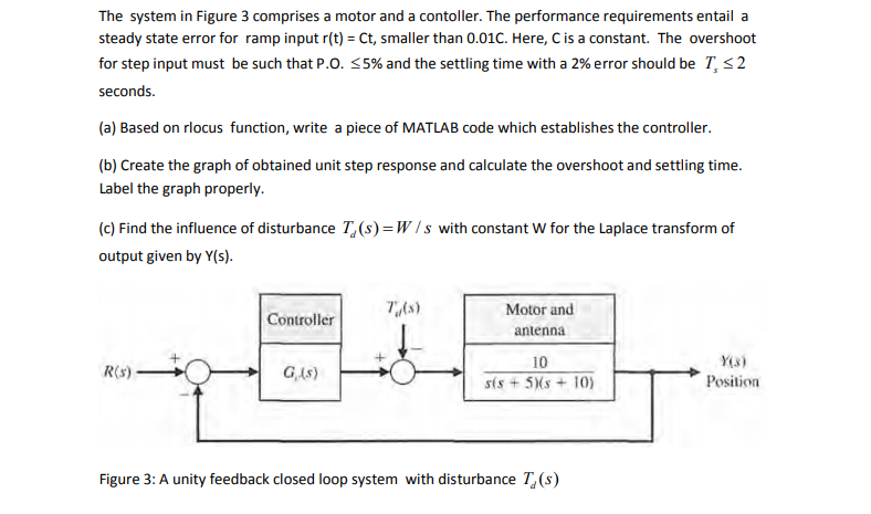 The system in Figure 3 comprises a motor and a | Chegg.com