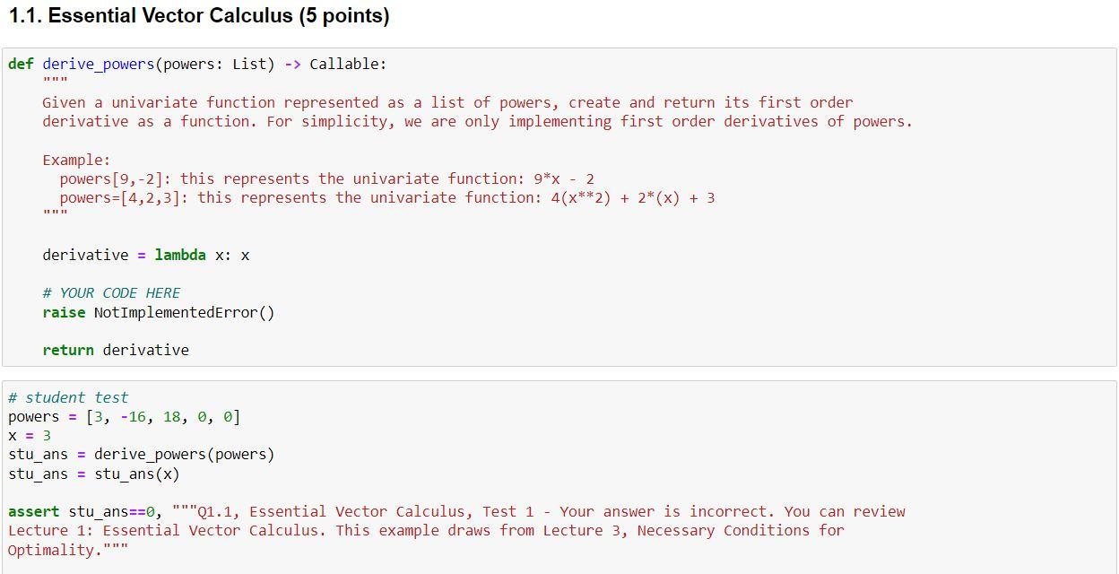 Solved 1.1. Essential Vector Calculus (5 points) def | Chegg.com