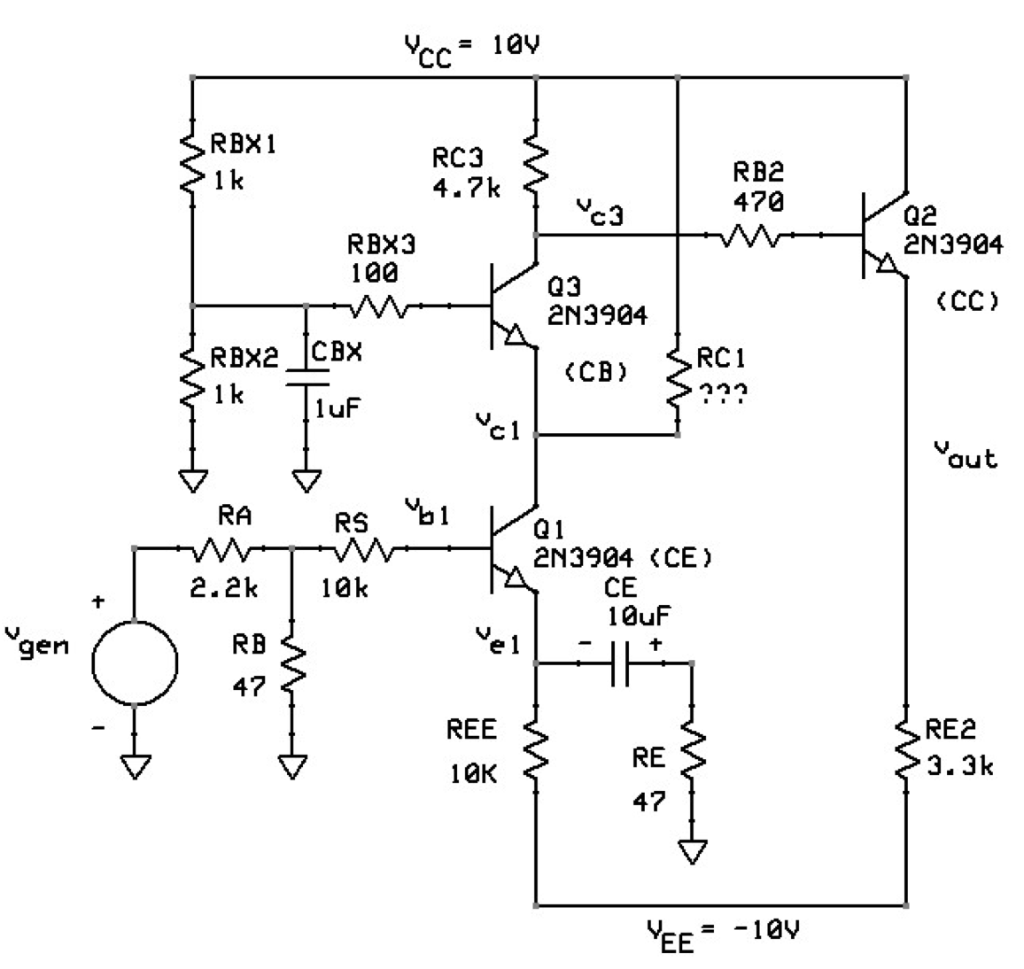 Build the circuit shown using three transistors (add | Chegg.com