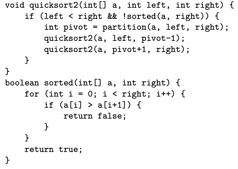 Solved Consider the modified quicksort, called quicksort2. | Chegg.com