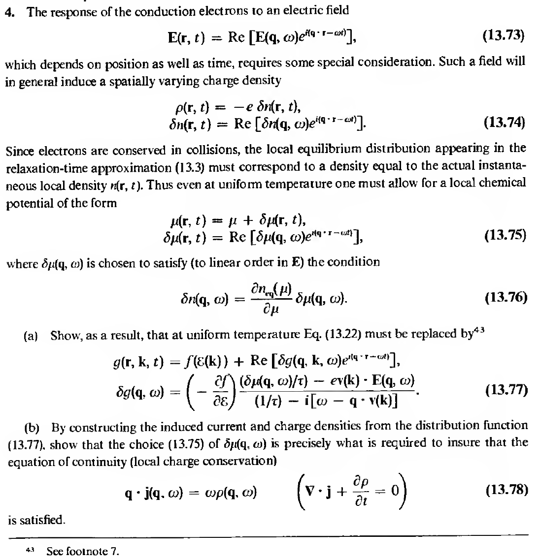 Solved 4. The response of the conduction electrons to an | Chegg.com