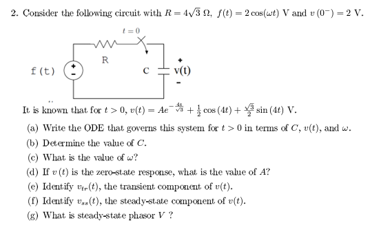 Solved 2 Consider The Following Circuit With