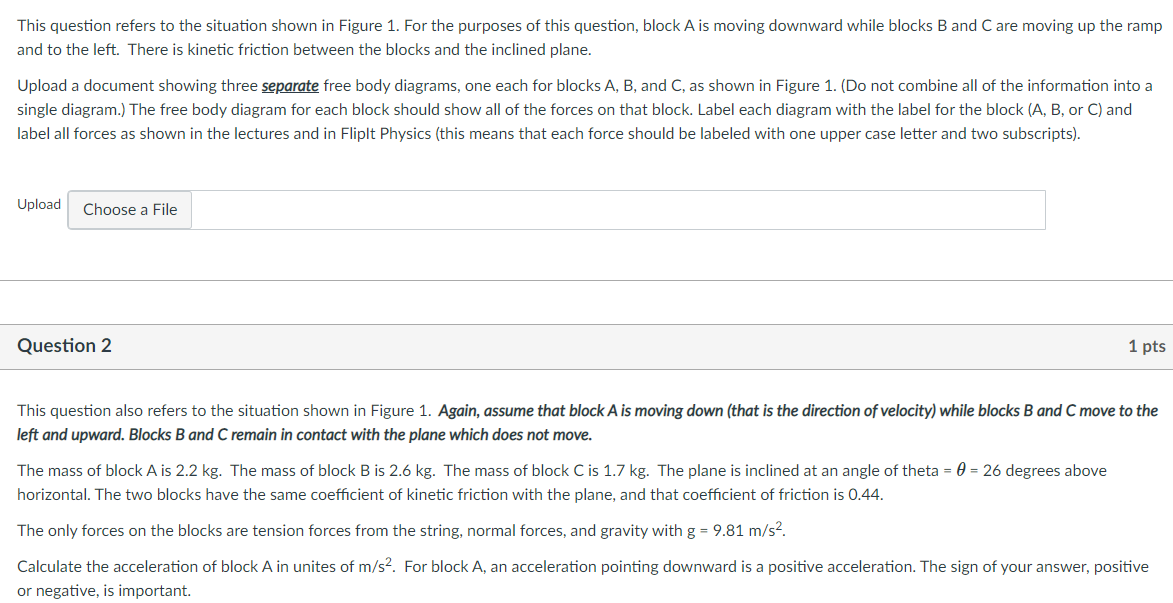 Solved Figure 1 A B As shown in Figure 1, above, two blocks | Chegg.com