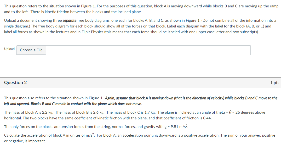 Solved Figure 1 A B As Shown In Figure 1, Above, Two Blocks | Chegg.com ...