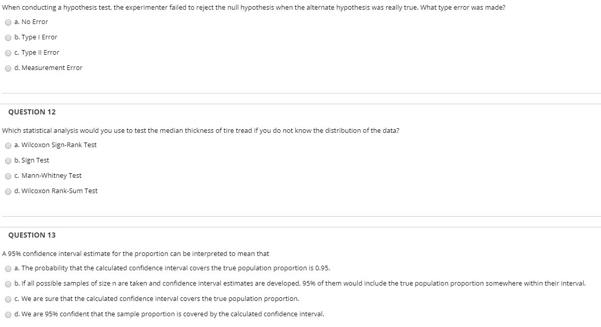 Solved When conducting a hypothesis test, the experimenter | Chegg.com