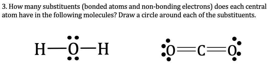 Solved 3. How Many Substituents (bonded Atoms And 