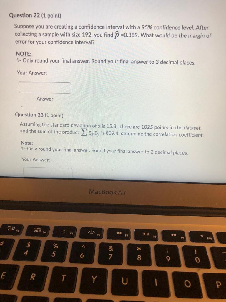 Solved Question 22 (1 Point) Suppose You Are Creating A | Chegg.com