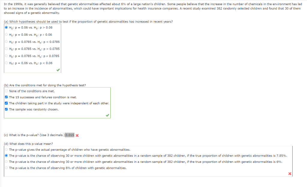 Solved showed signs of a genetic abnormality. (a) Which | Chegg.com