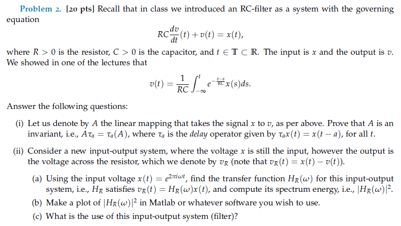 E X S Ds 00 Problem 2 Pts Recall That In Cl Chegg Com