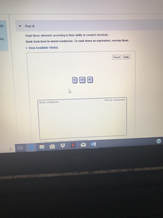 Solved Rank these elements according to their ability to | Chegg.com