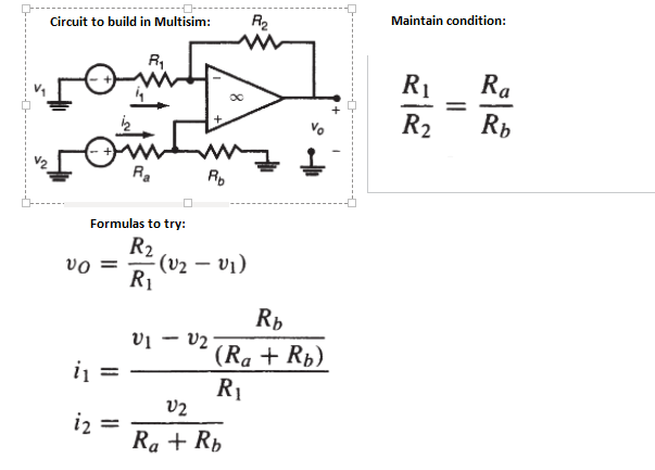 Solved Differential amplifier. Build the circuit in Multisim | Chegg.com