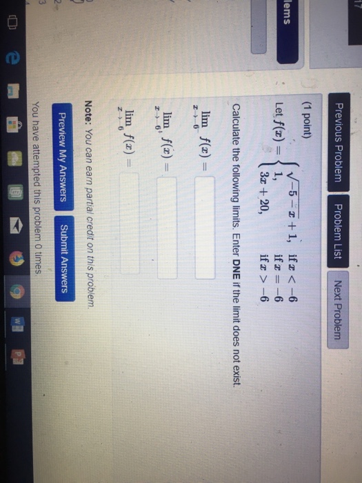 Solved Previous Problem Problem List Next Problem (1 point) | Chegg.com