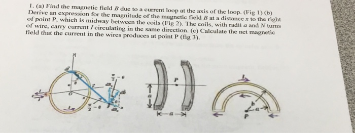 Solved Find the magnetic field B due to a current loop at | Chegg.com
