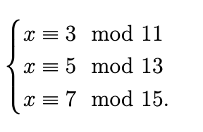 3 x 6 mod 5 36 mod 11