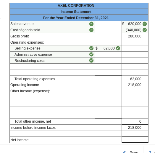 Solved The following incorrect income statement was prepared | Chegg.com