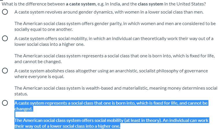 social class system