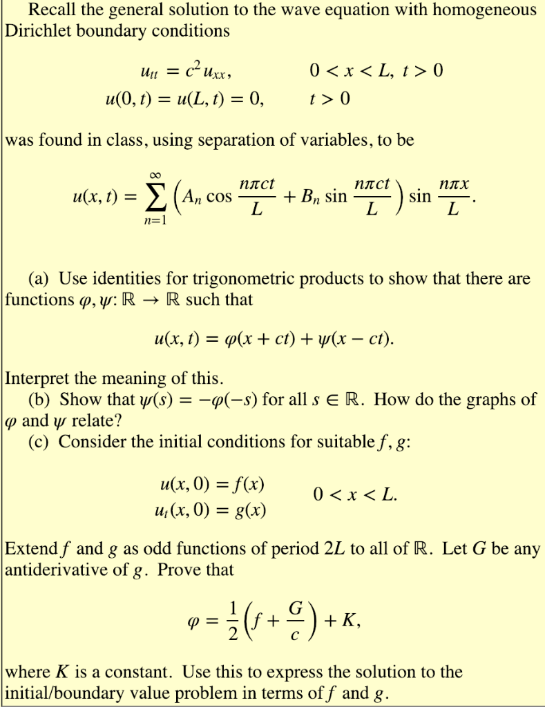 Wave Equation Solution