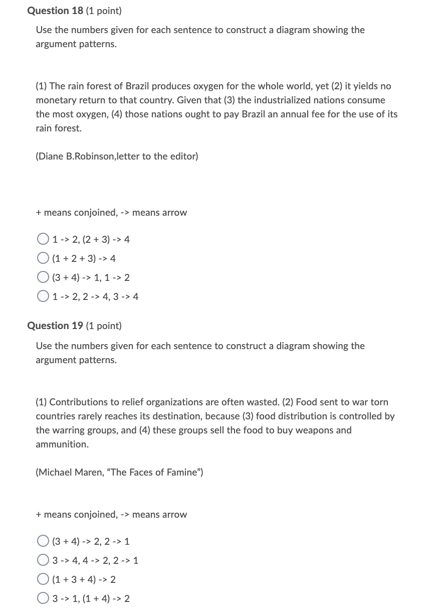 Question 13 1 Point Symbolize The Following