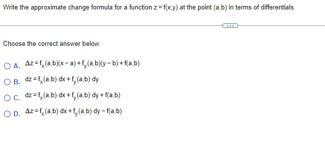 Solved Write the approximate change formula for a function | Chegg.com