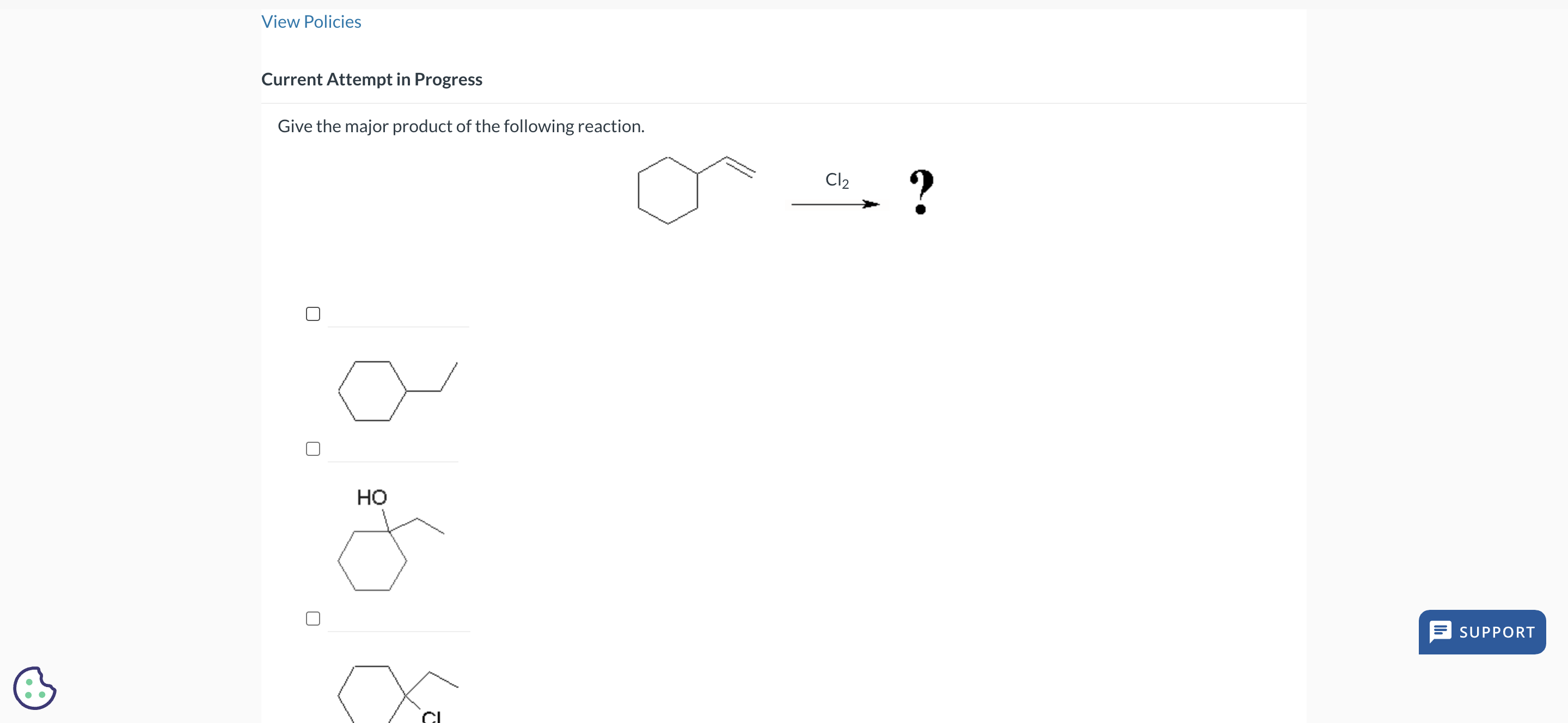 Solved Give the major product of the following reaction. 口 | Chegg.com