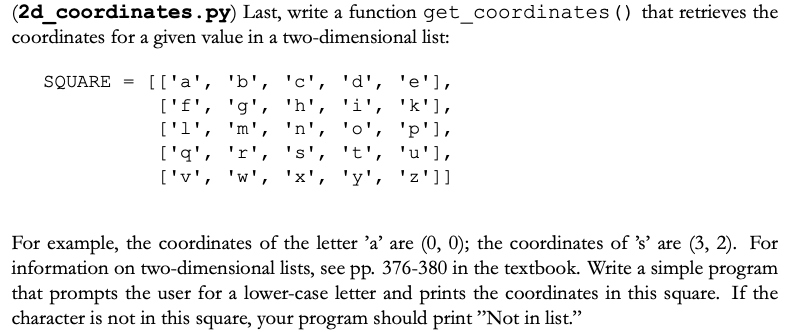 Solved Coordinates For A Given Value In A Two Dimensional Chegg Com