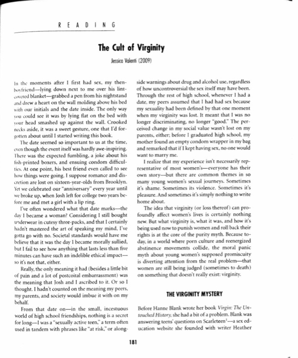 .What are the social meanings of female virginity in | Chegg.com