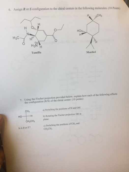 Solved 6. Assign R or S configuration to the chiral centers | Chegg.com