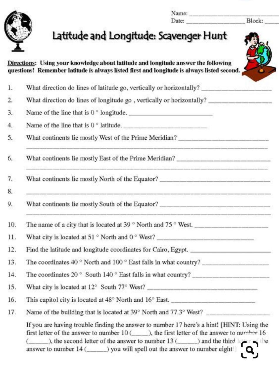 19 Lively Latitude Longitude Activities Teaching Expertise