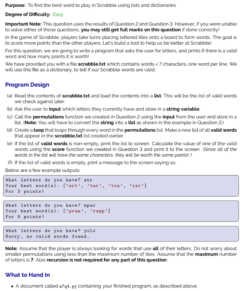 Solved The code must be in Python 3. You will need a | Chegg.com