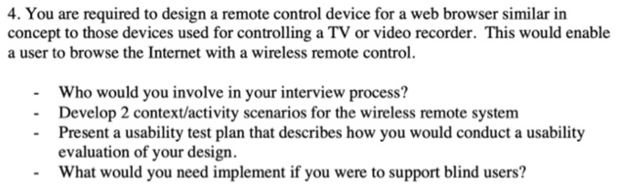 Solved 4. You are required to design a remote control device | Chegg.com