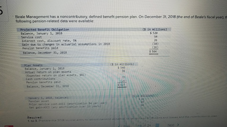 Solved Beale Management Has A Noncontributory Defined Chegg Com   Image 