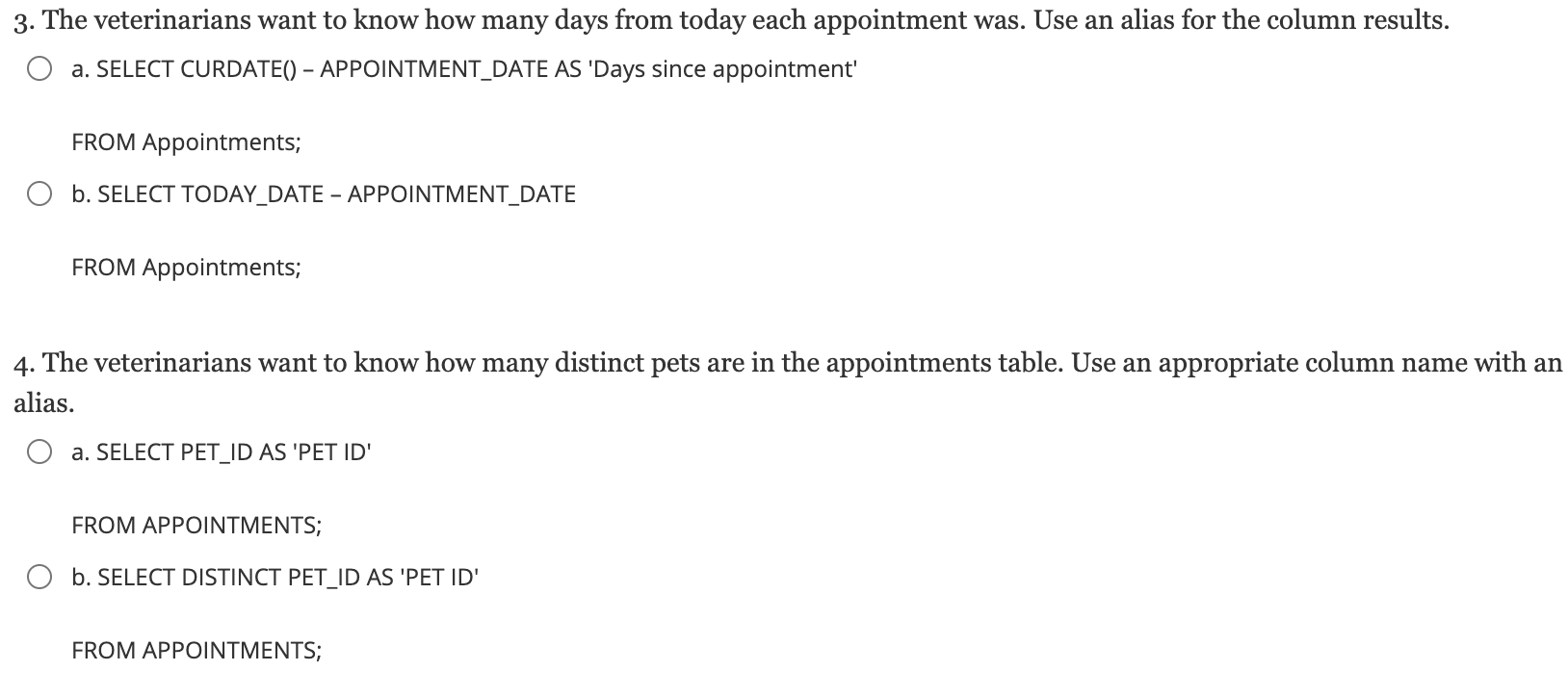 Solved Veterinarian Office Case Part 1 The Veterinarian Chegg