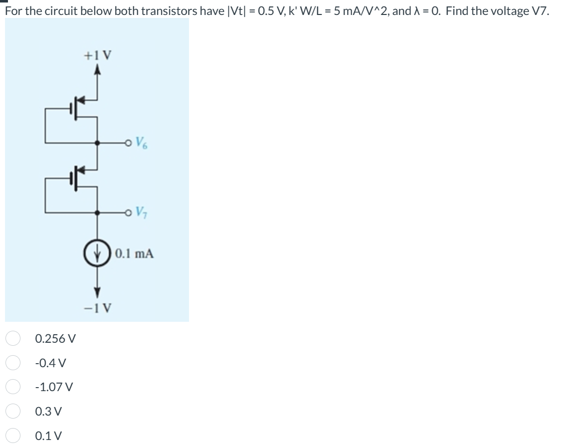 Solved For The Circuit Below Both Transistors Have 8113