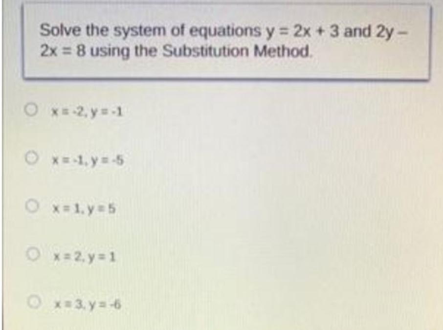 Solved Solve the system of equations y = 2x + 3 and 2y- y 2x | Chegg.com