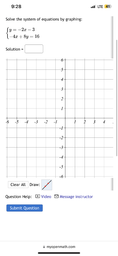 Solved Solve the system of equations by graphing: | Chegg.com