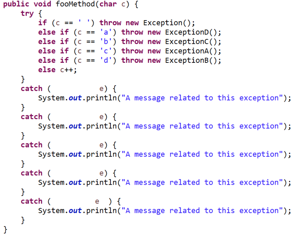 Solved We Have Created A Hierarchy Of Exceptions Like Below: | Chegg.com