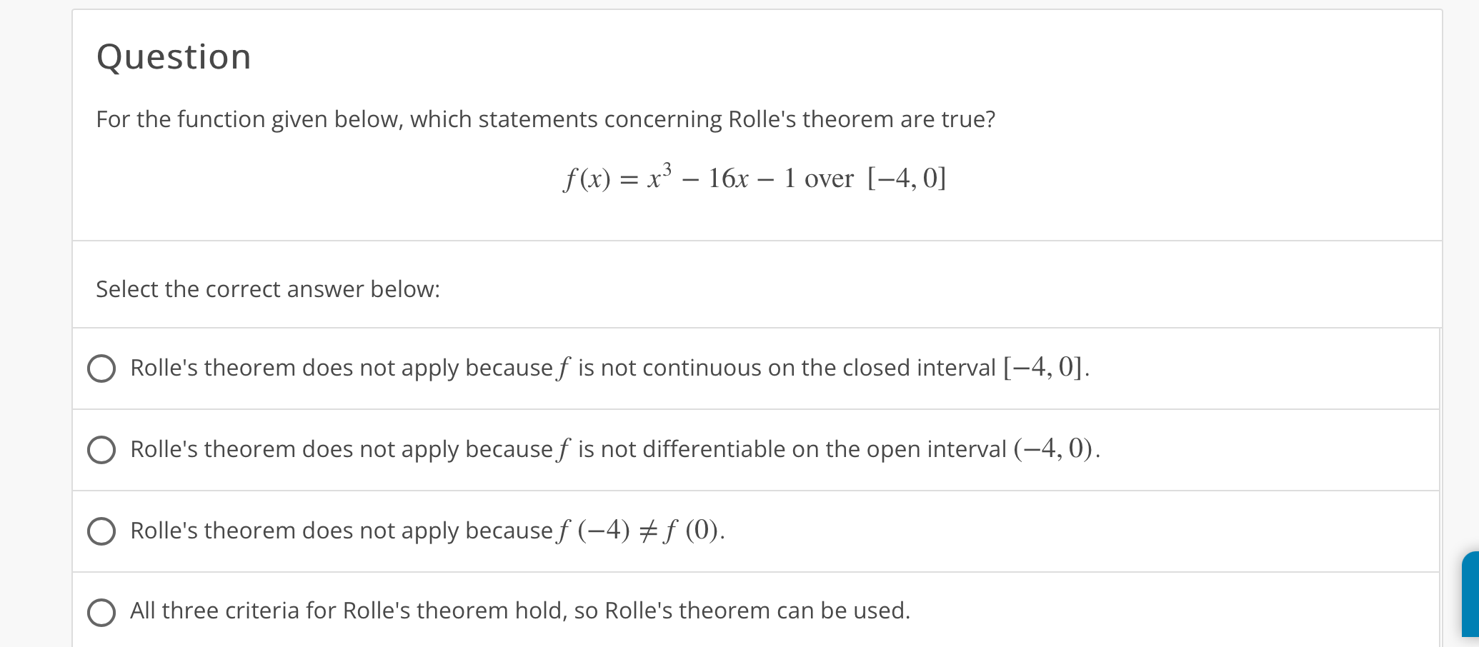 Solved For the function given below, which statements | Chegg.com