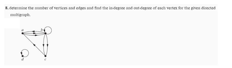 Solved 8 Determine The Number Of Vertices And Edges And 4452