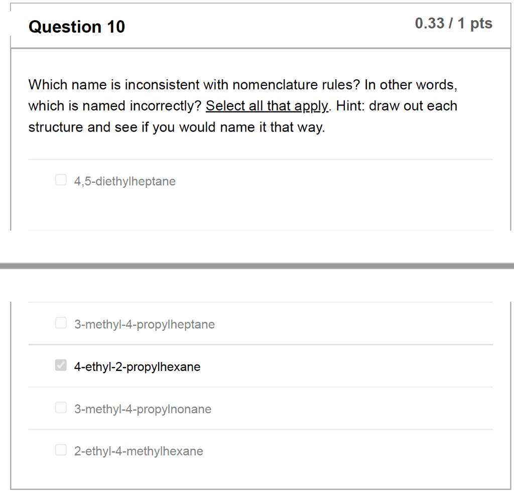 Solved 3 of these are inconsistent with nomenclature rules, | Chegg.com
