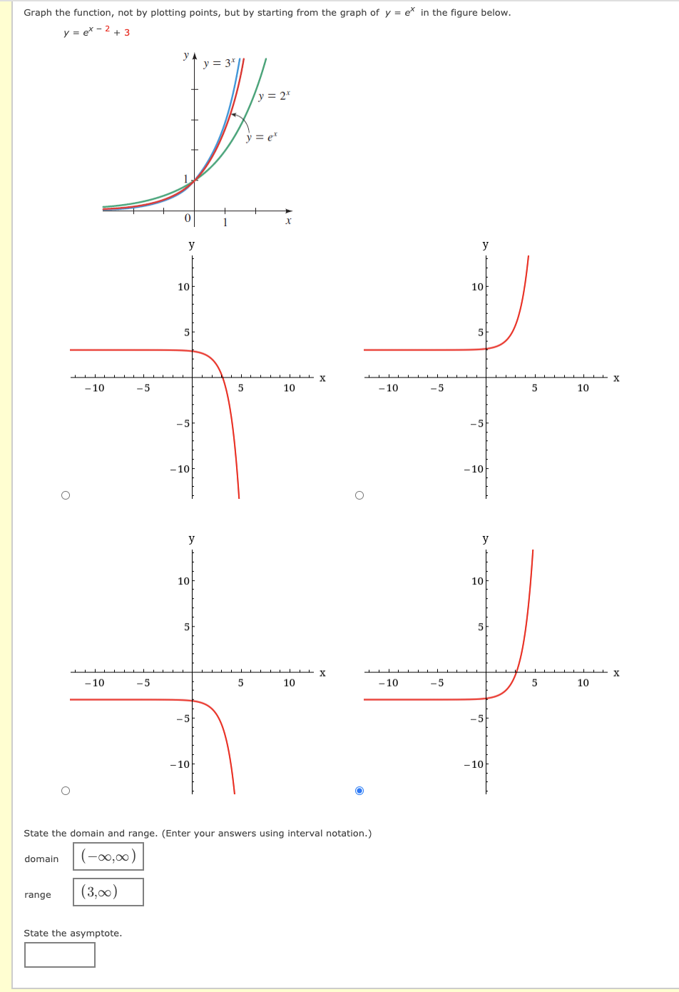 Solved Graph the function, not by plotting points, but by | Chegg.com