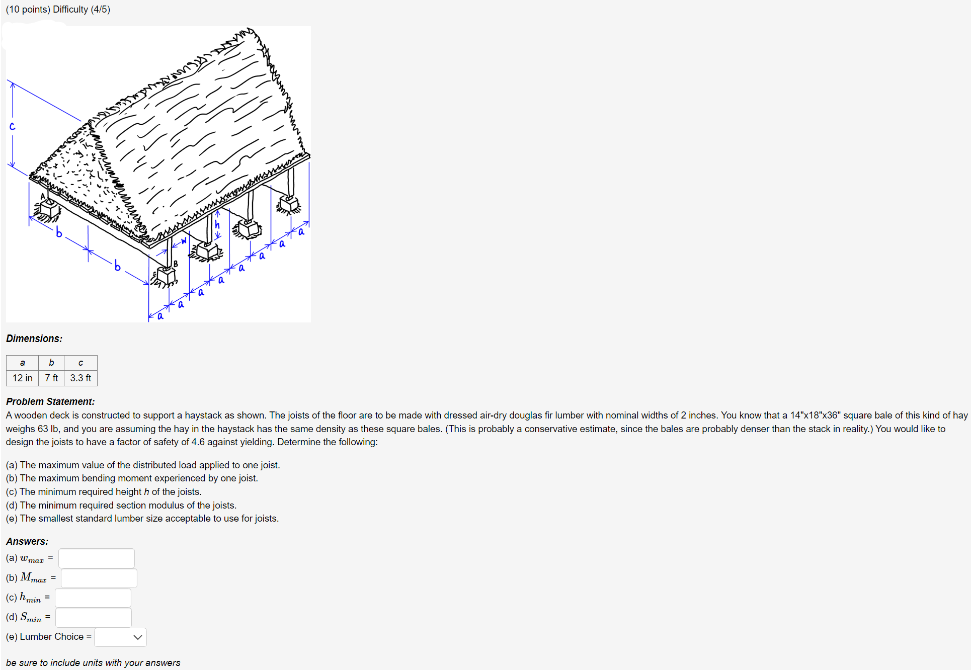 Solved 10 ï Points ï Difficulty 4 5 Dimensions Problem Chegg